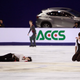 Illustration for article titled Figure Skaters Crash Into Each Others Faces; One Later Busts Ass